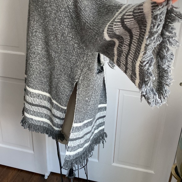 Anthropologie - Saturday Sunday - Shawl Sweater - Grey/White - Medium - Picture 4 of 7